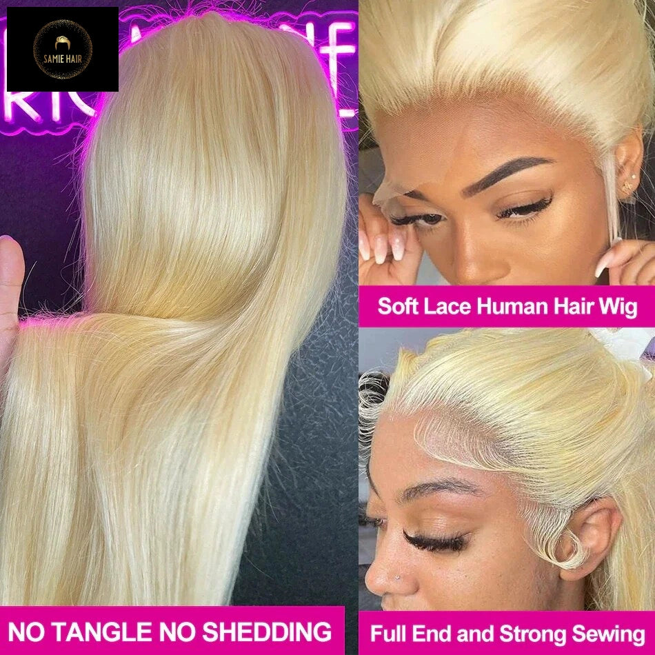 Luvin HD Transparent 613 Straight 13x6 Lace Front Human Hair Wig Color Preplucked 13x4 Honey Blonde Lace Frontal Wigs For Women