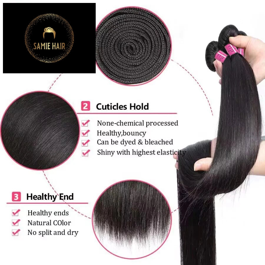 Human Hair Bundles Brazilian Hair Weave Bundles Straight Human Extensions