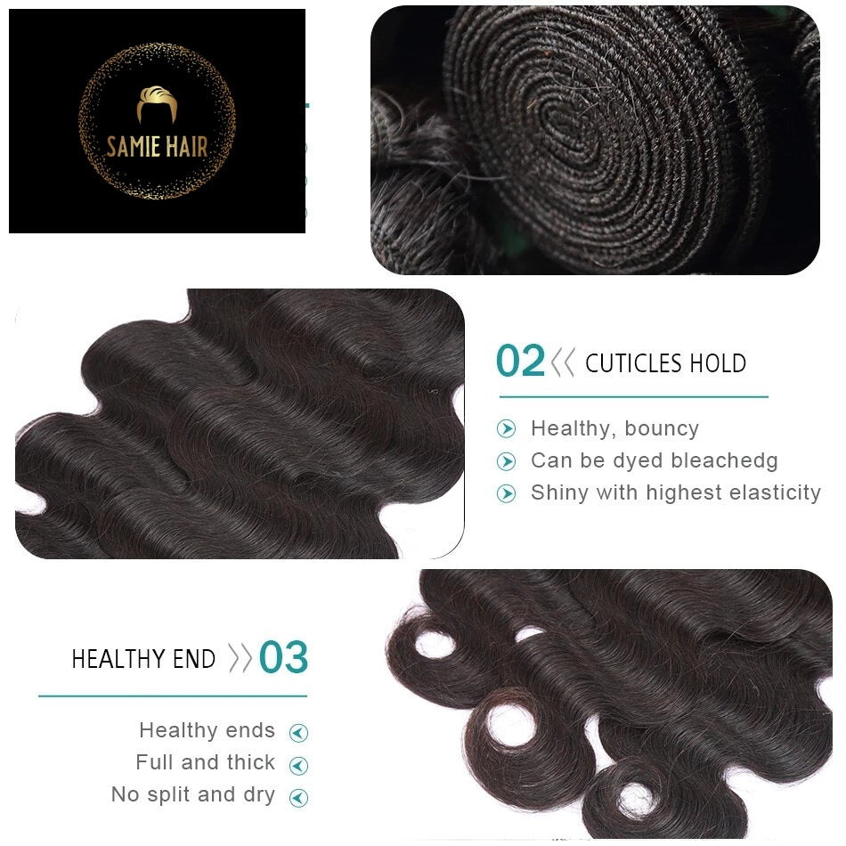 MELODIE 30 32 40 Inch Body Wave 3 4 Bundles Brazilian Hair Water Wavy Weave Human Hair Bundles Extensions Tissage For Women