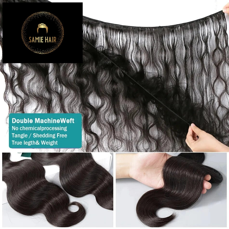 MELODIE 30 32 40 Inch Body Wave 3 4 Bundles Brazilian Hair Water Wavy Weave Human Hair Bundles Extensions Tissage For Women