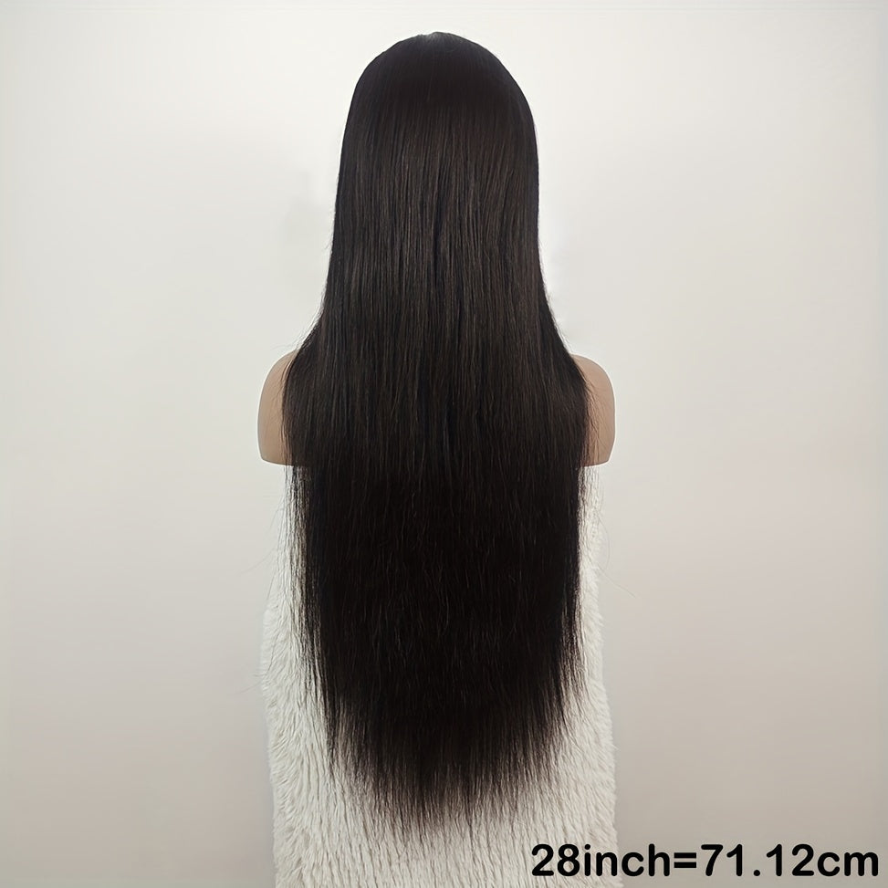 4x4 Lace Front Human Hair Wig Straight Lace Front Hair Wigs Glueless 4x4 Transparent Lace Front Hair Wigs For Women Pre Plucked Human Hair Wigs Natural Color 8-30 Inch