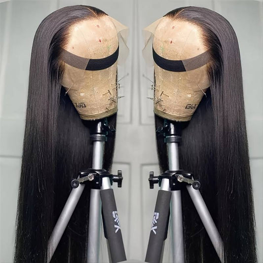 long straight human hair wig