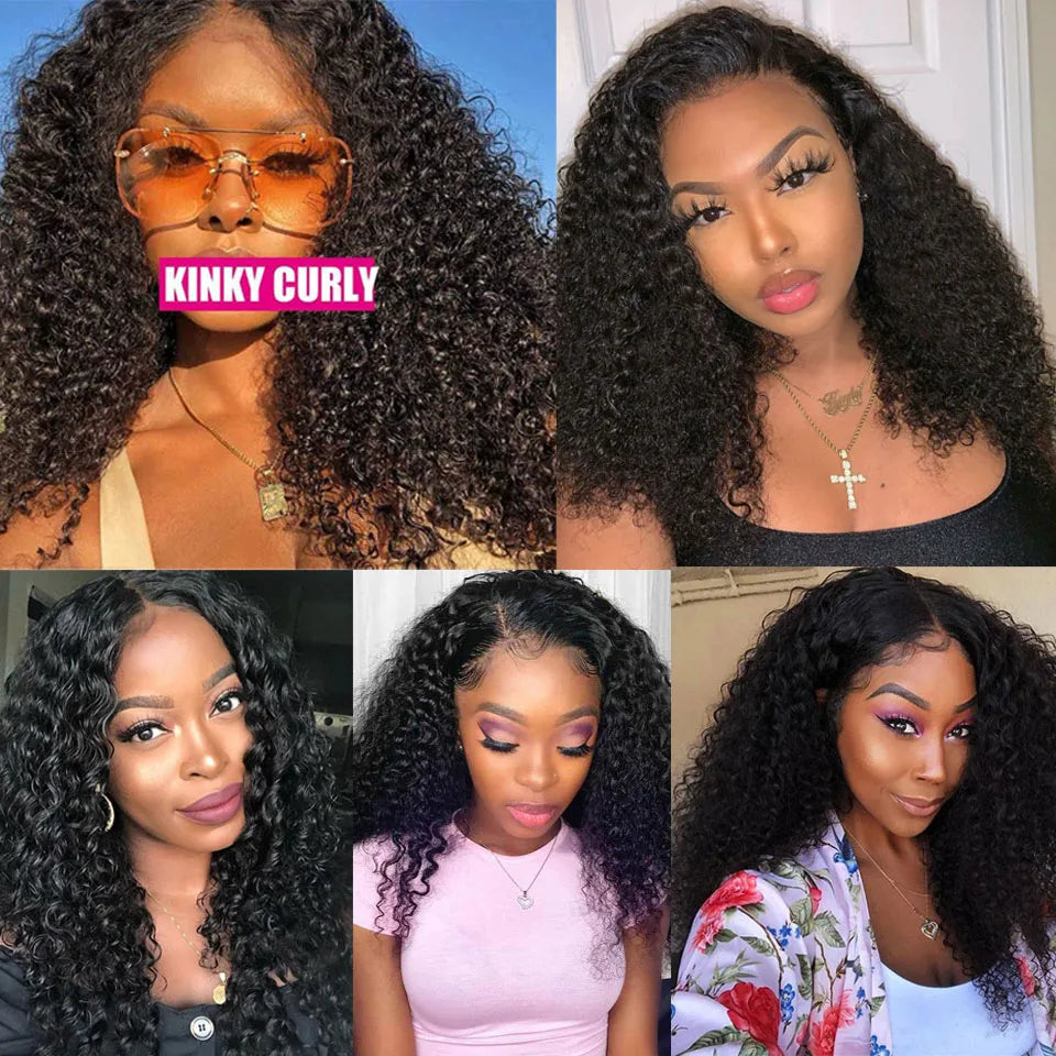 Indian Afro Kinky Curly Bundles 1/3/4PCS Human Hair Extensions 100% Human