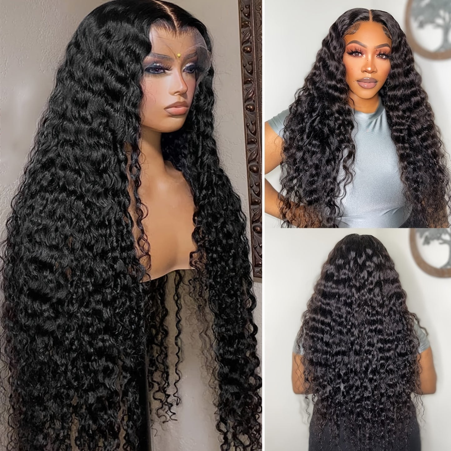 Curly Lace Front Wig Human Hair 4x4 Lace Closure Wigs Virgin Hair Brazilian Kinky Curly Lace Front Wigs For Women Pre Plucked With Baby Hair 150% Density