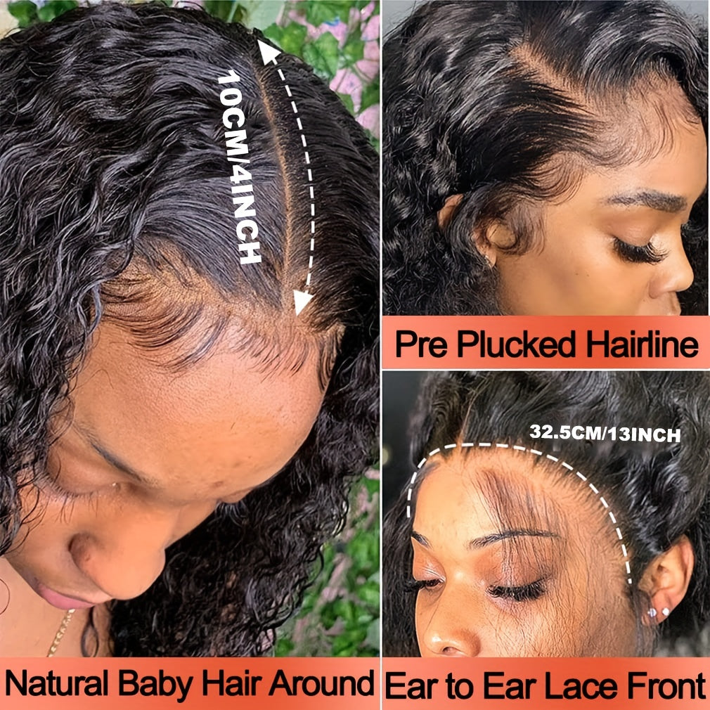 HD Transparent Kinky Curly Bob Lace Frontal Wig