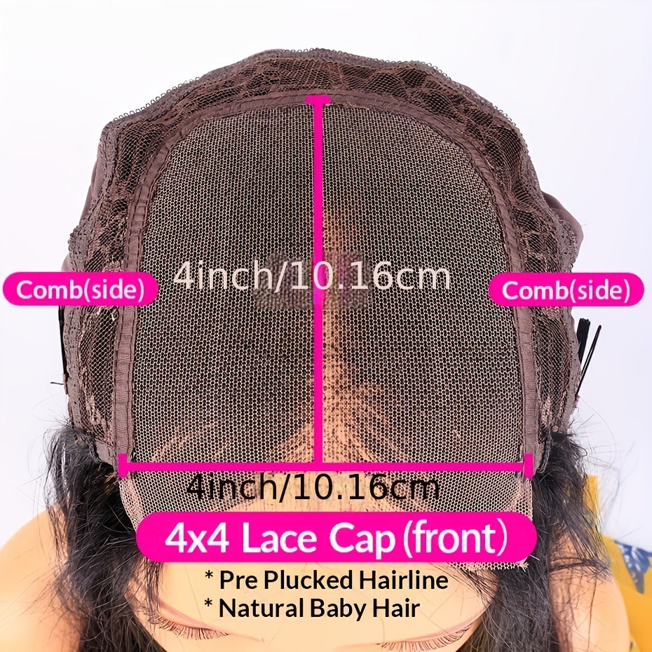 Curly Lace Front Wig Human Hair 4x4 Lace Closure Wigs Virgin Hair Brazilian Kinky Curly Lace Front Wigs For Women Pre Plucked With Baby Hair 150% Density